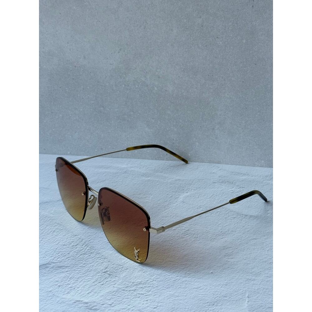 NEW Saint Laurent SL312M Rimless Square Sunglasses in Pink - Picture 5 of 8